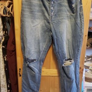 Arizona Jean Company Blue Distressed Skinny Jeans